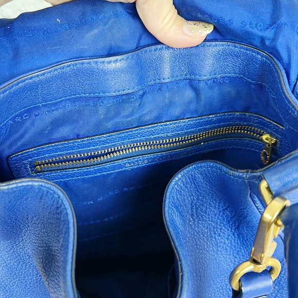 MARC JACOBS Leather Shoulder Crossbody Handbag in Royal Blue - Picture 7 of 9